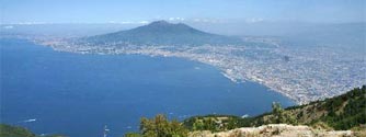 Naples from mount Faito in one of Lentino's private tours